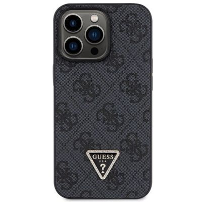 3. Guess GUHCP13LP4TDSCPK Case for iPhone 13 Pro / 13 - Black Crossbody 4G Metal Logo