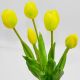17. BOUQUET OF 5 YELLOW TULIPS 39 CM LIKE LIFE SPRING DECORATION