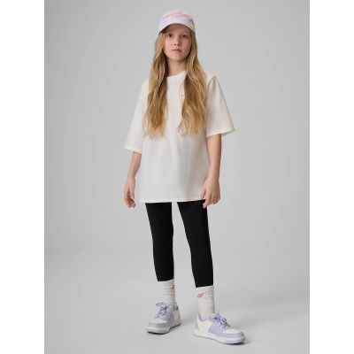 3. Girls' knitted leggings 4F 4FJRMM00TTIGF316-20S