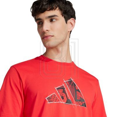4. adidas Logo Graphic Men's T-Shirt Red JJ3934