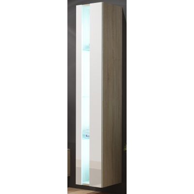 4. VIGO NEW 180/40/30 bookcase, Sonoma oak/gloss white