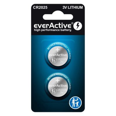 EVERACTIVE MINI CR2025 LITHIUM BATTERIES BLISTER OF 2 CR20252BL