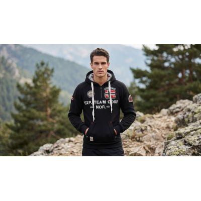 7. Men’s sweatshirt Geographical Norway GOPTAINE MEN 100 EO BS2 (WT1885H/GN-BLACK)