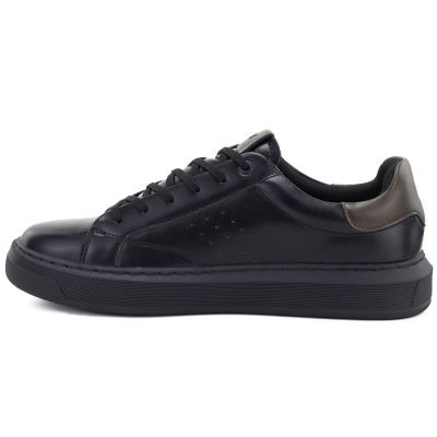 3. Men’s leather sports shoes, black sneakers Big Star UU174291