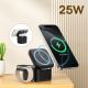 2. Baseus MagPro 3in1 25W MagSafe Compatible Inductive Charger for Phone and Smartwatch - Black
