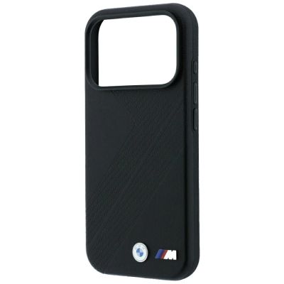6. BMW M Tire Track Metal Logo MagSafe Case for iPhone 17 Pro / 18 Pro - Black