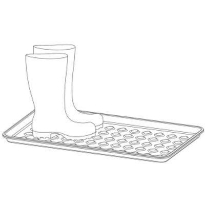 9. DRAINER SHOE RACK DRY PAD BLACK PROSPERPLAST