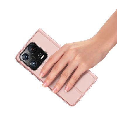 8. Dux Ducis Skin Pro Case Xiaomi 13 Pro Flip Card Wallet Stand Pink