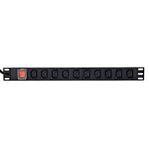 GEMBIRD RACK POWER STRIP (PDU) 10-OUTLET C13, 1U, 16A, C20 PLUG, 2M