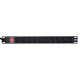 GEMBIRD RACK POWER STRIP (PDU) 10-OUTLET C13, 1U, 16A, C20 PLUG, 2M