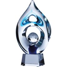 Glass Trophy Set with Case