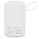 3. Baseus Qpow Digital Display powerbank with fast charging 10000mAh 22.5W QC/PD/SCP/FCP with built-in USB-C cable white