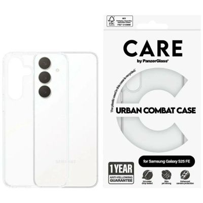 CARE by PanzerGlass Flagship Urban Combat Case for Samsung Galaxy S25 FE - Transparent