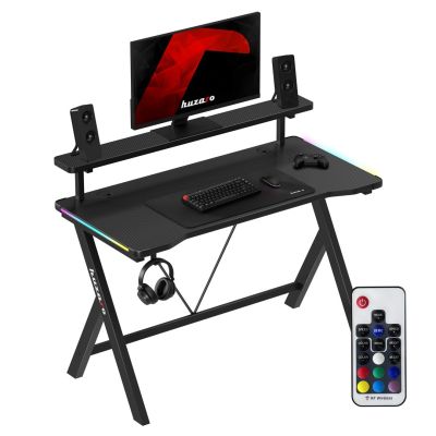 4. Huzaro Hero 1.9 RGB Black Desk