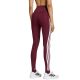 3. Women's adidas Optime Essentials Workout 3-Stripes 7/8 Burgundy Leggings KT3772