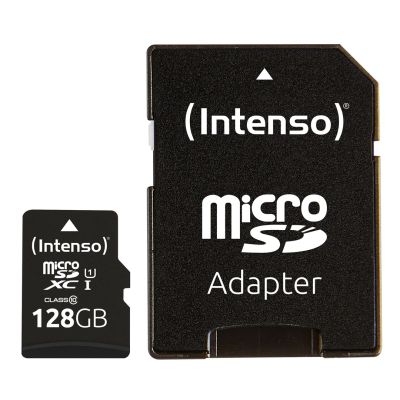 4. Intenso 3424491 128GB MicroSD UHS-I Class 10 Flash Memory