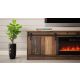 5. GRANERO TV cabinet + fireplace 200x56.7x35 old wood