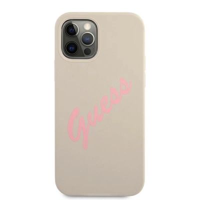 3. Guess GUHCP12MLSVSGP iPhone 12/12 Pro 6.1" gray pink/grey pink hardcase Silicone Vintage