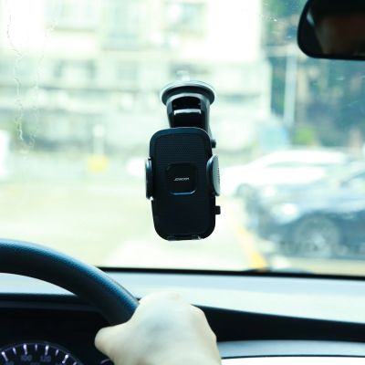 13. Joyroom car phone holder with telescopic extendable arm for dashboard and windshield black (JR-ZS259)