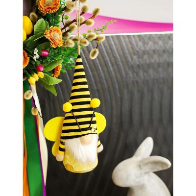 5. GNOME YELLOW BEE 20CM PENDANT SPRING DECORATION