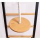 17. WOODEN AND METAL GYMNASTIC WALL BAR WITH WOODEN BAR AND ACCESSORIES BENCHK 221B A076
