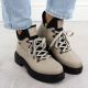 5. Women's beige zippered ankle boots Rieker Y3158-60