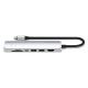 2. Satechi USB-C 7-in-1 Slim Multi Port Ethernet Adapter Silver