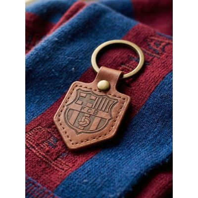 4. FC Barcelona keychain original licensed leather pennant BLL7061