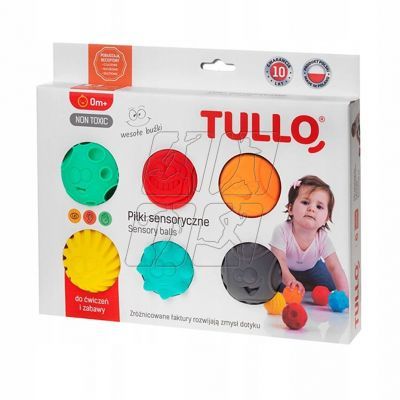 Sensory balls, faces 6 pcs. AM Tullo colored 462