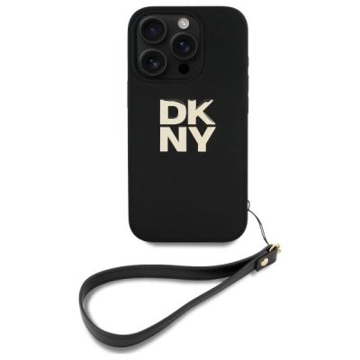 2. DKNY Wrist Strap Stock Logo iPhone 16 Pro Case - Black