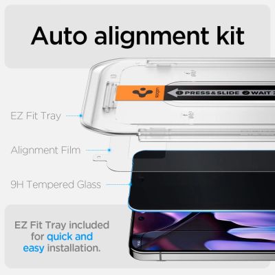 7. Spigen Glas.TR "Ez Fit" Privacy HD 2-pack privacy glass for Google Pixel 9 / 9 Pro