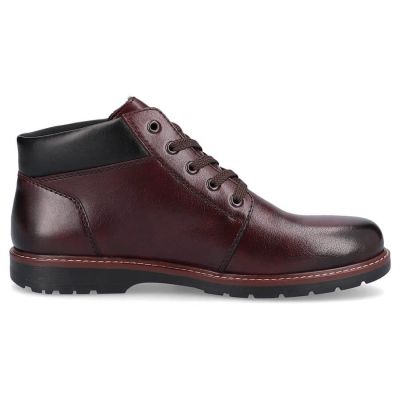 35. Rieker M RKR625 comfortable leather ankle boots lined with wool, brown