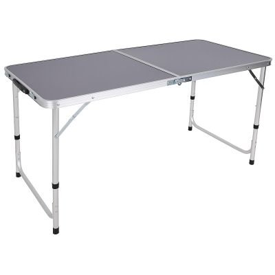 4. FOLDABLE CAMPING TABLE 120X60X70/62/55CM GRAY