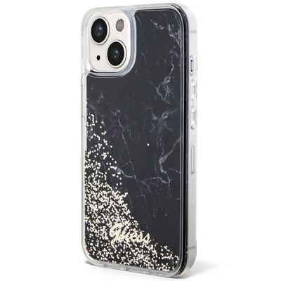 2. Guess Liquid Glitter Marble case for iPhone 14 - black