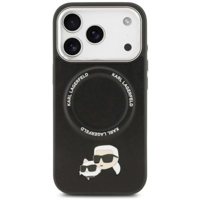 3. Karl Lagerfeld Karl & Choupette Pins MagSafe Case for iPhone 17 Pro - Black