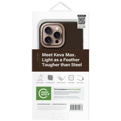 9. Uniq Keva Max Magclick Charging Camera Stand Case for iPhone 16 Pro Max - Brown