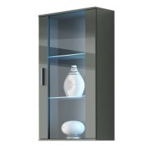 SOHO hanging display cabinet, gray/gray gloss