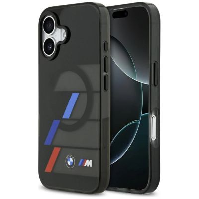 BMW M IML Metal Buttons Tricolor Lines MagSafe Case for iPhone 17 - Black