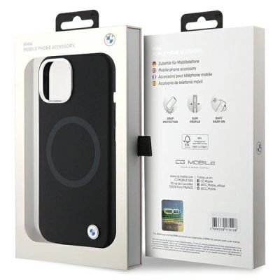 8. BMW Signature Liquid Silicone MagSafe case for iPhone 15 Plus - black