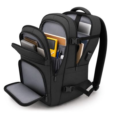 17. Wozinsky WPW-20L Travel Backpack with Laptop Pocket 40x20x25 cm for the Luggage Hold - Black