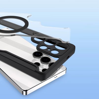 2. Dux Ducis Skin X Pro Case for Samsung Galaxy S25 Ultra with MagSafe and Wallet - Black