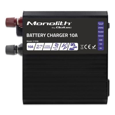 7. QOLTEC CHARGER FOR MONOLITH LIFEPO4 AGM GEL SLA BATTERIES | 10A | 12V