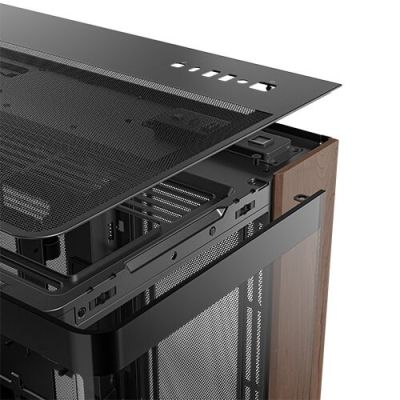 5. Antec C8 Curve Wood Full Tower Black, Clear, Wood
