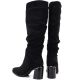 5. Black women’s block-heel boots Jezzi MR2623-7