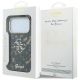 8. Guess IML 4G Script Metal Case for iPhone 17 Pro Max / 18 Pro Max - Black and Brown