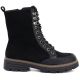 Women's suede ankle boots, black, M.Daszyński SA259-4