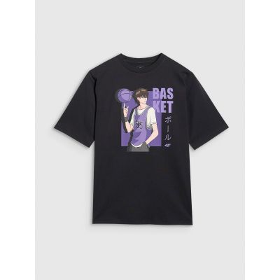 6. Boy's oversize T-shirt with print 4F 4FJRAW25TTSHM3062-20S