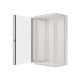 23. Lanberg WF01-6422-10S rack cabinet (22U; 1080mm / 600mm / 450mm; wall-mounted; Glass; 19''; gray)