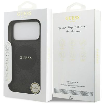 8. Guess 4G Circle Classic Logo MagSafe case for iPhone 17 Pro Max - black