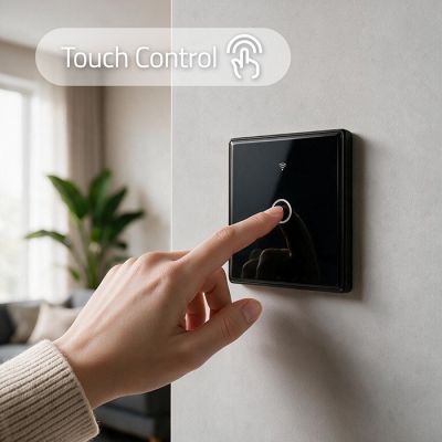 3. QOLTEC LIGHT ON/OFF SWITCH | TOUCH 1-CHANNEL | WI-FI | TIMER | TUYA | BLACK